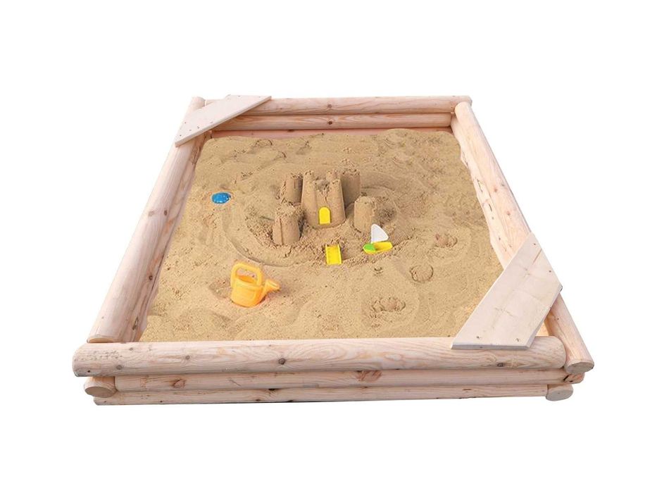 Piaskownica drewniana z bali toczonych TRWAŁA I SOLIDNA DOWOLNY WYMIAR