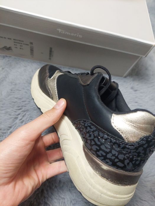 Tamaris czarne sneakersy damskie rozmiar 37