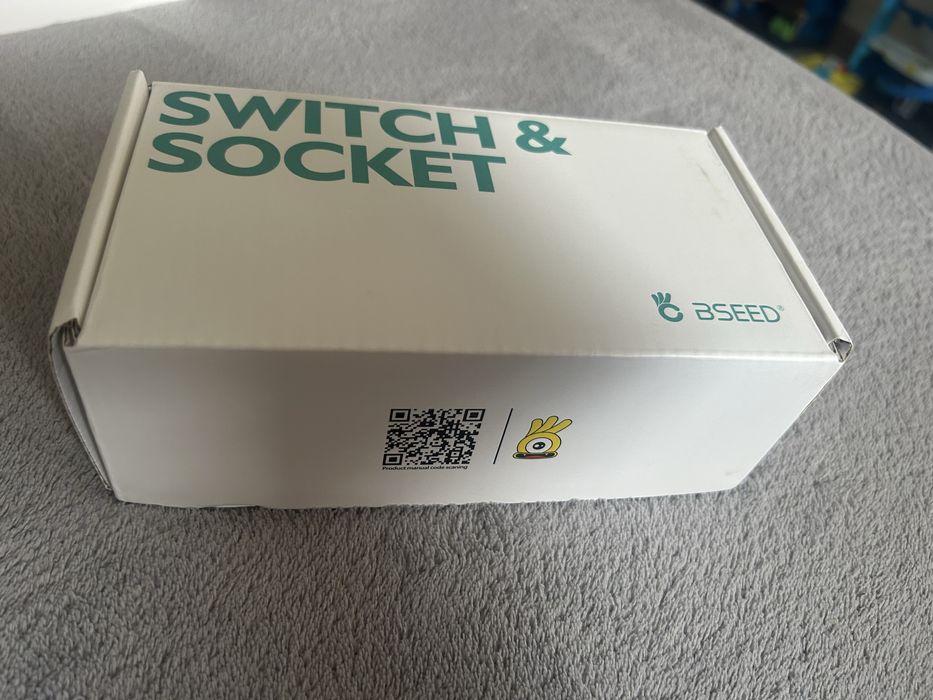 Bseed Розетка з вимикачем двоклавішним сірий