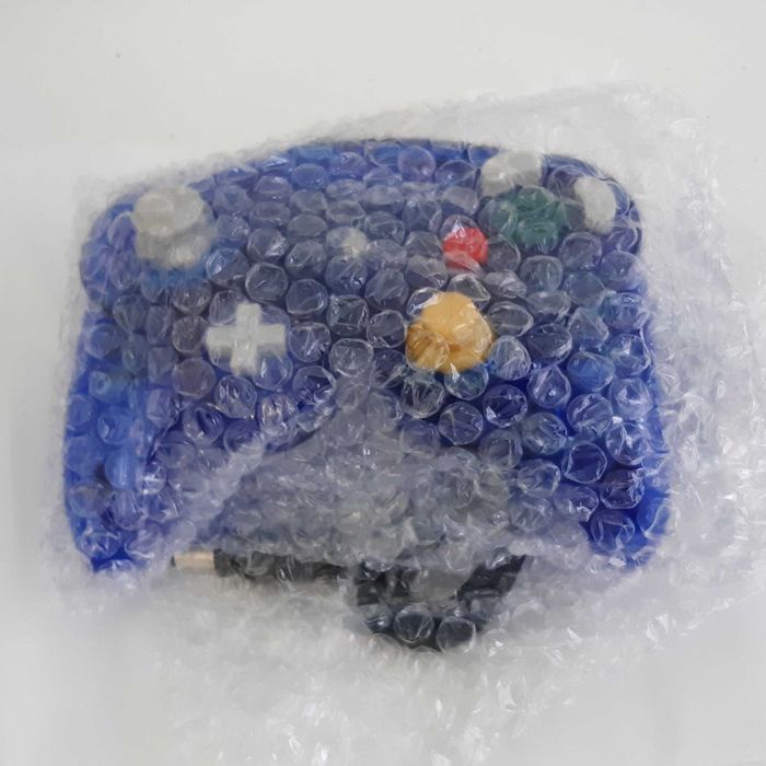 Comando Novo Azul Translúcido p/ Nintendo GameCube