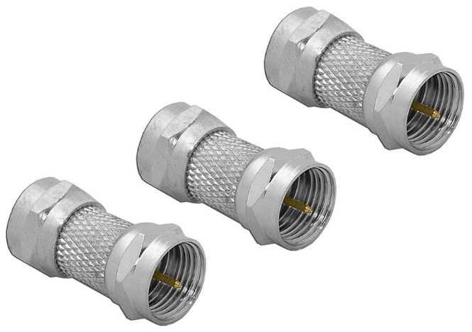Przejściówka adapter wtyk F - Wtyk F 3szt.