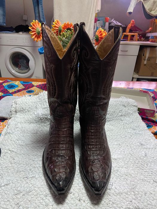 Texanas artesanal para homem de pele de caiman