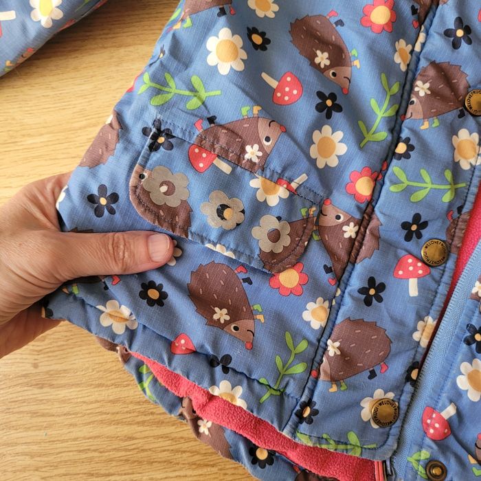 Демісезонна куртка Frugi на флісі, р. 90-98 (2-3 роки), з їжачками