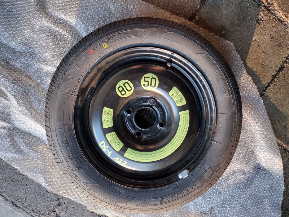 sprzedam koło dojazdowe do citroena, peugeota 135/r15 na 4 śruby