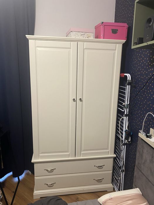 Szafa biała dwudrzwiowa