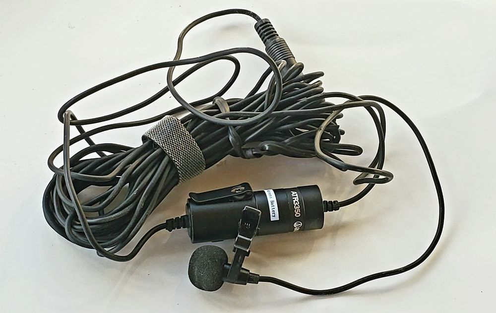 Петличний мікрофон Audio-Technica ATR3350, довжина 6 метрів!
