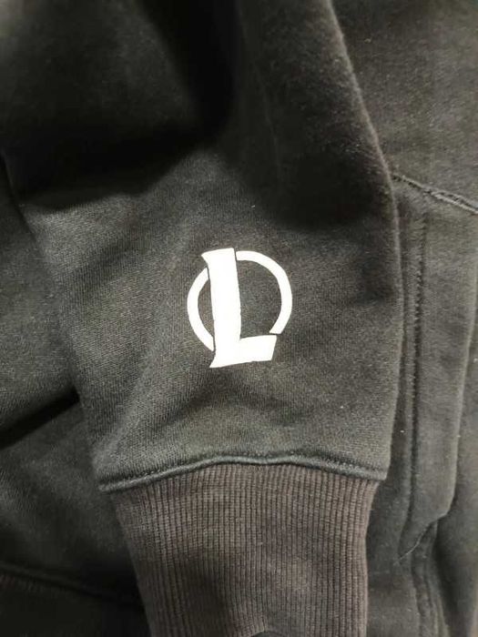 Czarna bluza z kapturem bawełniana damska H&M x LOL Rozmiar XS