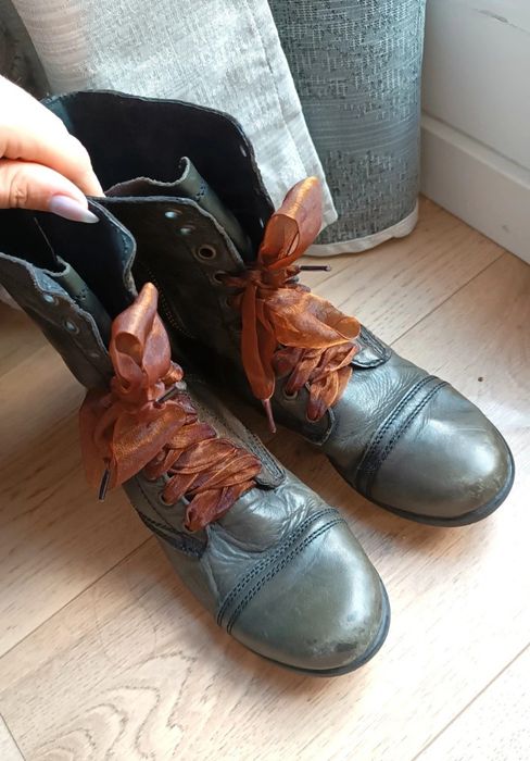 Buty w stylu boho ze skóry naturalnej y2k avant garde