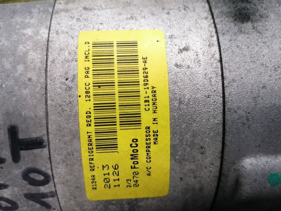 Compressor ar condicionado Ford Fiesta 6 1.0 Turbo de 2015 referência