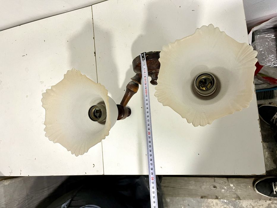 Kinkiet drewniany podwójny – styl klasyczny