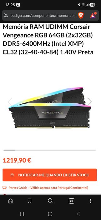 Memoria ram Corsair ddr5