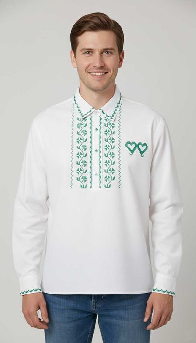 Camisa Bordada a Ponto Cruz - Genuínas