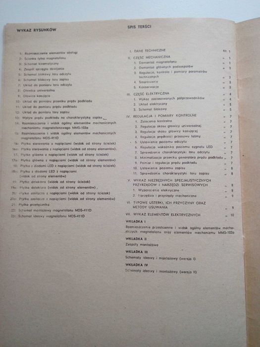 Instrukcja serwisowa Unitra MDS-411D Etiuda