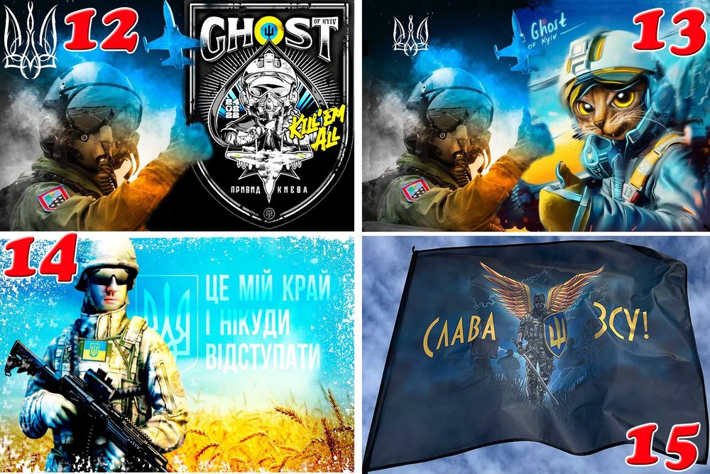 Картини патріотичні, надруковані на бавовняному полотні, на підрамнику