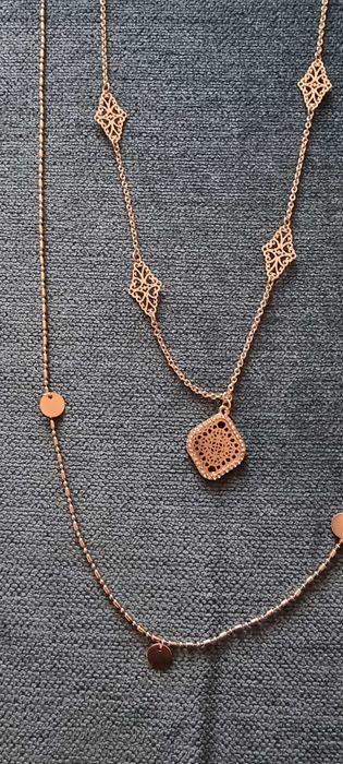 Łańcuszki-naszyjniki Bijou Brigitte,celebrytki, nowe,k zlotego,komplet