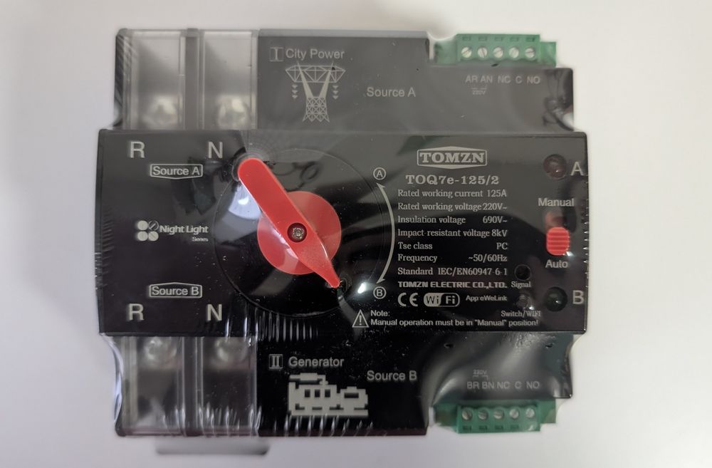 TОMZN TOQ7e eWelink WiFi smart ATS 2P Автомат введення резерву