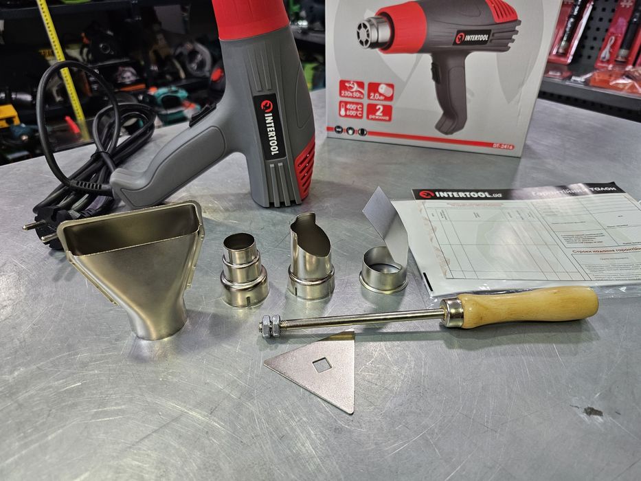 Фен строительный +Насадки Intertool Новый Гарантия 12мес