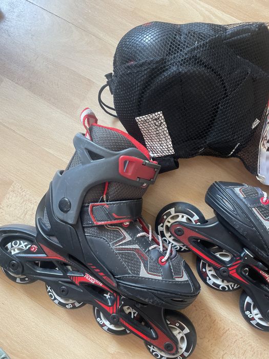 Rolki dziecięce  Oxelo Decathlon i ochraniacze