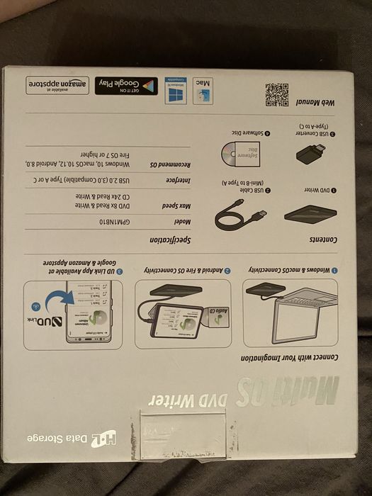 Zewnętrzna nagrywarka DVD LG MultiOS GPM1NB10