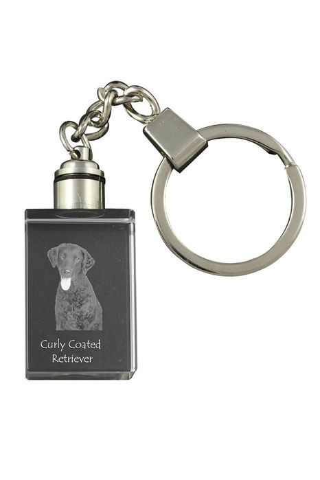 Curly Coated Retriever brelok kryształowy z psem Art-Dog