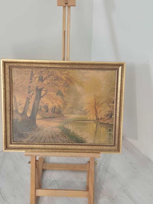 Stary obraz pejzaż replika z 1931 roku