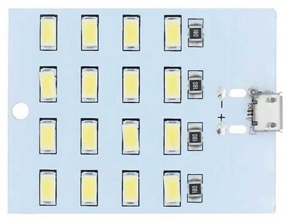 Cветодиодная панель LED SMD 5V 5730 на 16 светодиодов micro-USB,ins397