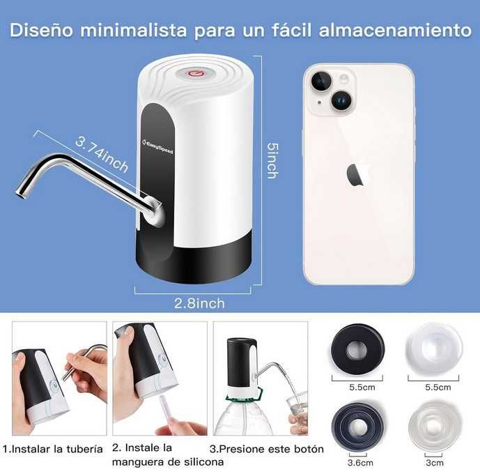 Dispensador de Agua Garrafão de 5 a 20L, Bomba de Agua Eletrica