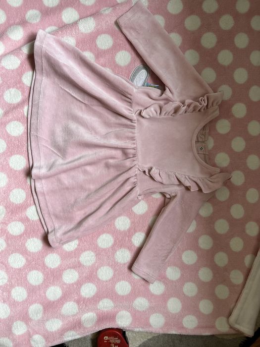 Вельветовое платье для девочки 12 мес  80 рост