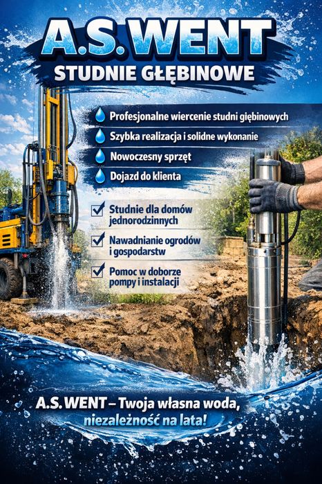 Studnia Głębinowa – Wiercenie, Pompa, Obudowa | Wolne Terminy