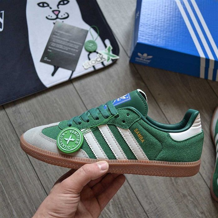 !SALE! Adidas Samba OG Green White Gum 36 37 38 39 40 41 42 43 44 45 самба кросівки