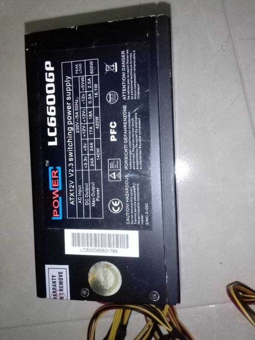 Fonte de alimentação para computador power lc6600 GP