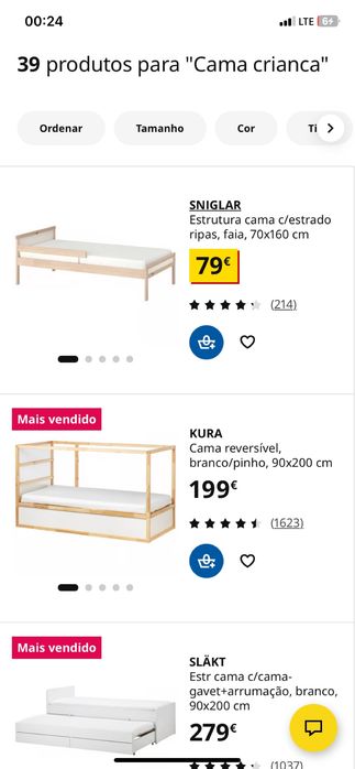 Cama IKEA como nova com colchão incluido
