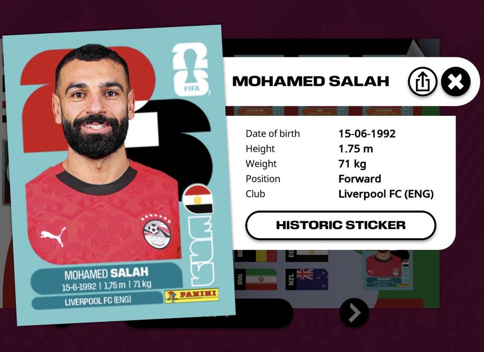 Цифрові стікери Panini World Cup 2026 (Messi, Cristiano Ronaldo, Mbappe Kane Salah Halland Yamal та інші)