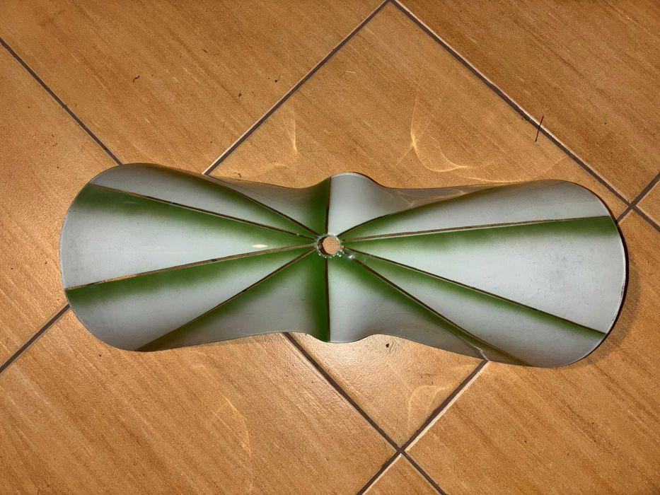 Piękny, zielony klosz PRL - kinkiet, lampa, plafon