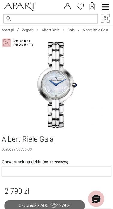 Nowy Zegarek damski Albert Riele Gala