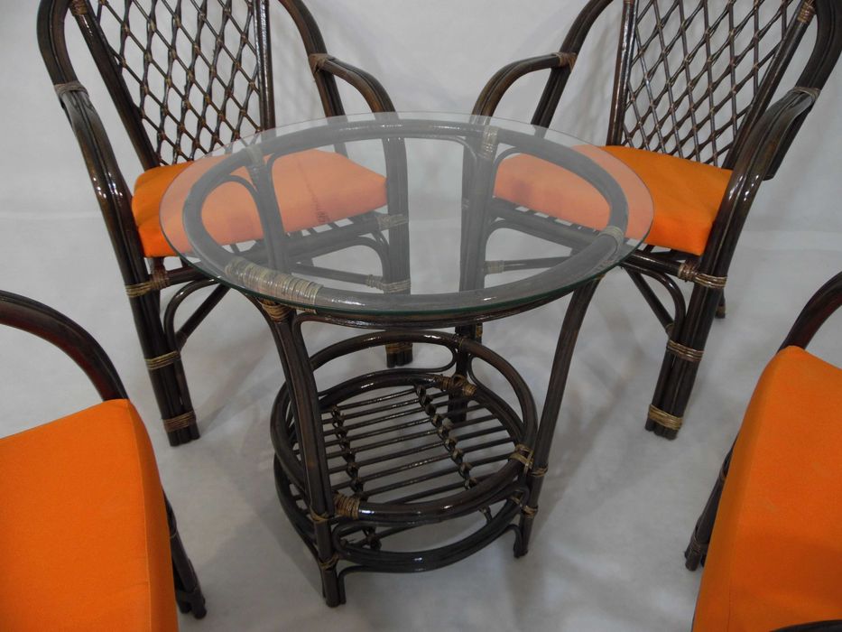 Eldar BAHAMA II zestaw meble ogrodowe rattanowe 4 osobowe brązowe