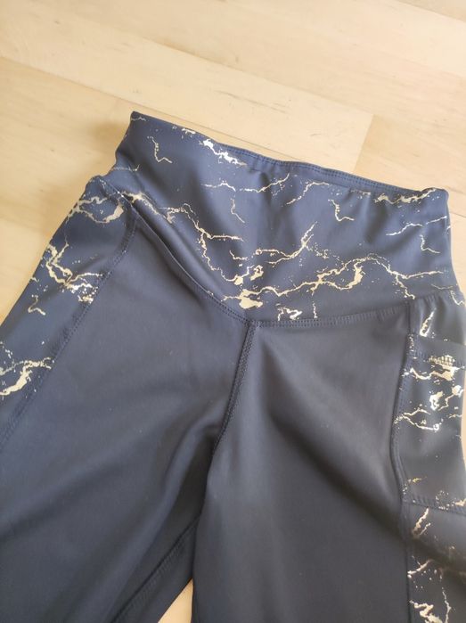 Legginsy Cardio Bunny XS czarno-złote