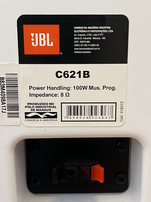 Par de colunas de som JBL