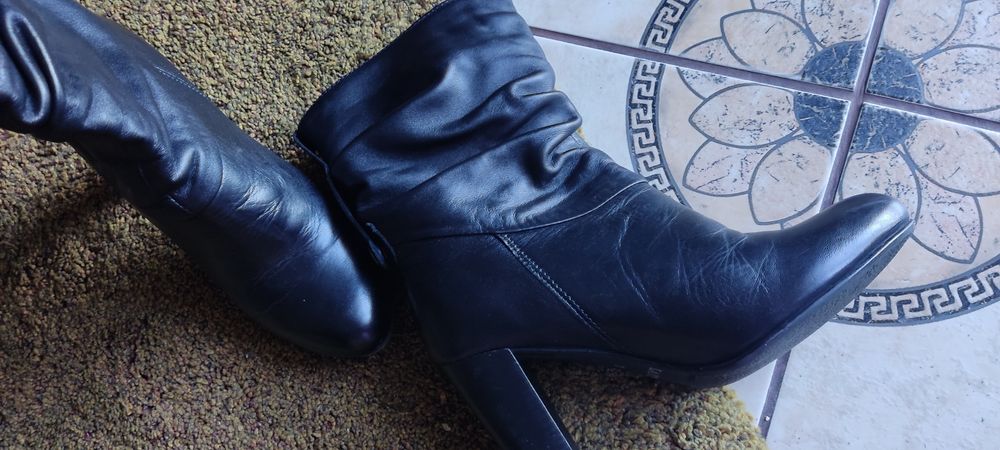 Skórzane botki Lasocki 36