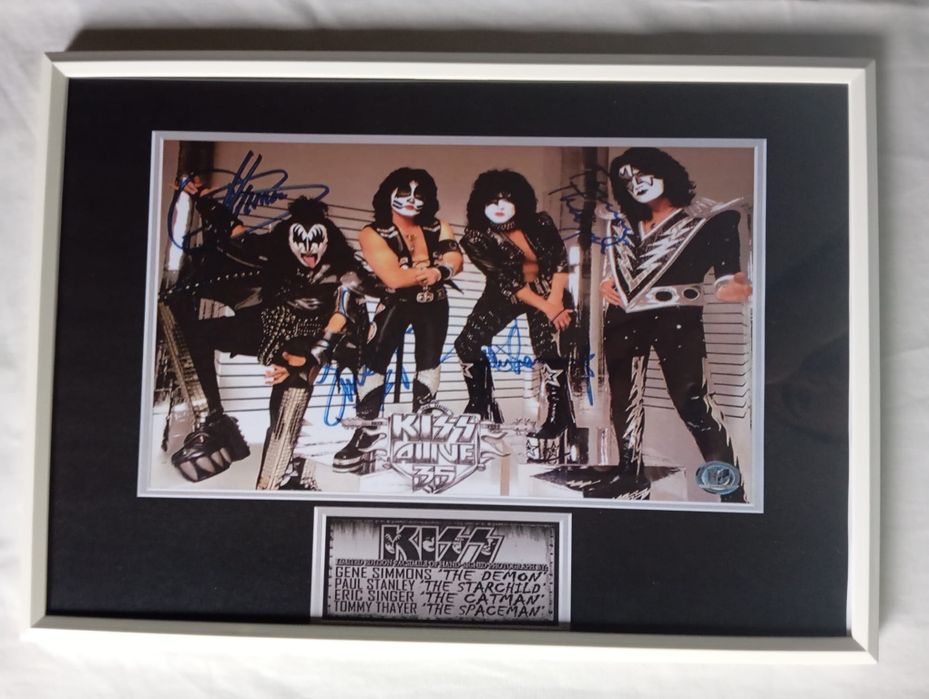 Moldura Band KISS com Autógrafos (A4)