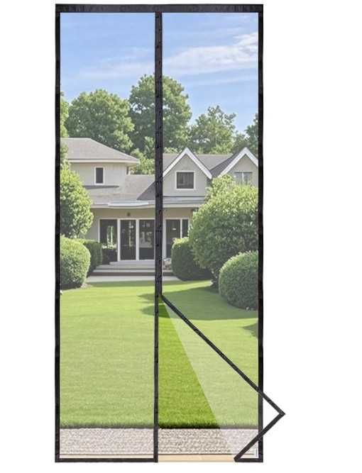 Apalus VP moskitiera na drzwi magnetyczna moskitiera magnetyczna 70x200 cm czarna