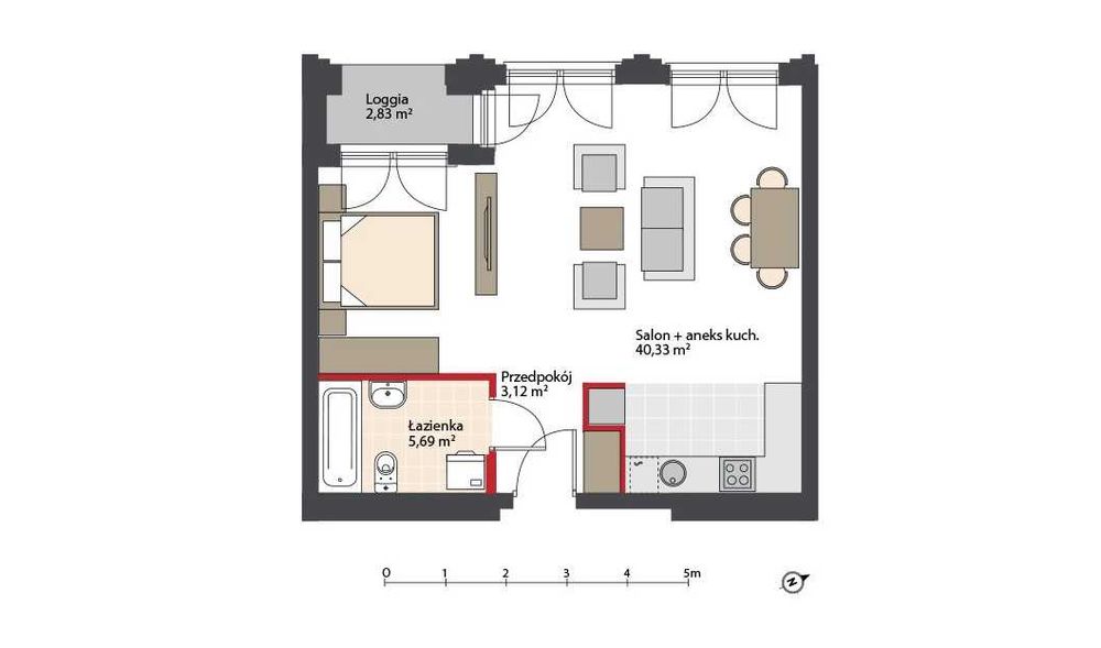 Mieszkanie 49.14 m2 BEZPOŚREDNIO, bez prowizji i PCC