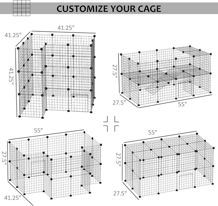 PORTES GRÁTIS - Cerca metálica para ROEDORES com 36 painéis