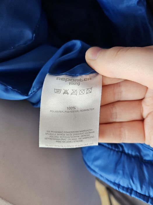 Kurtka przejściowa REPORTER YOUNG 170/S | Niebieska Pikowana , Idealny