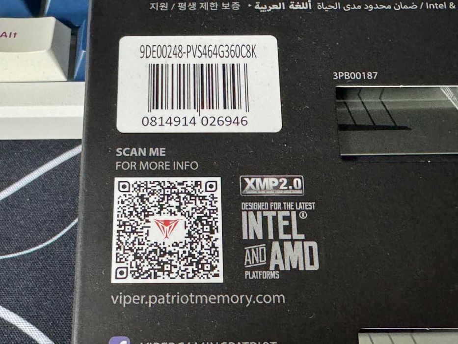 Оперативна пам’ять Patriot Viper Steel DDR4 64GB 2×32GB 3600MHz RAM