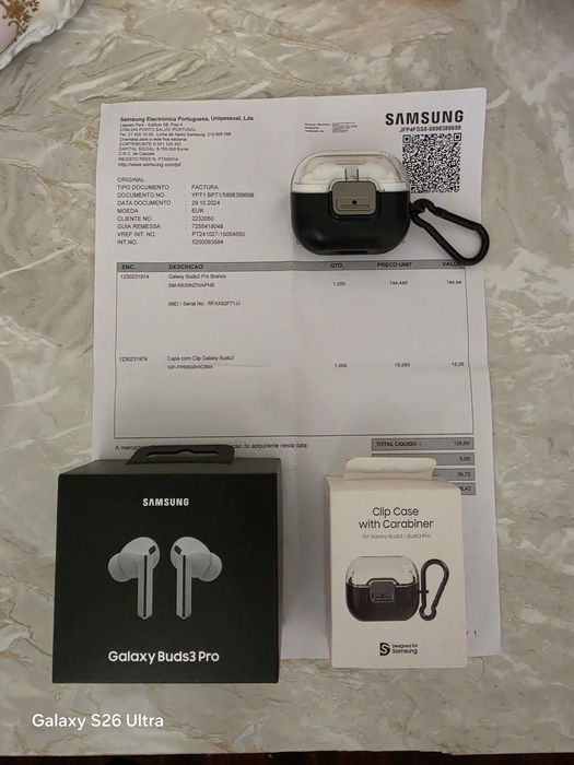 Samsung Buds 3 Pro + Buds 3 novos ! Quadlock Case s25