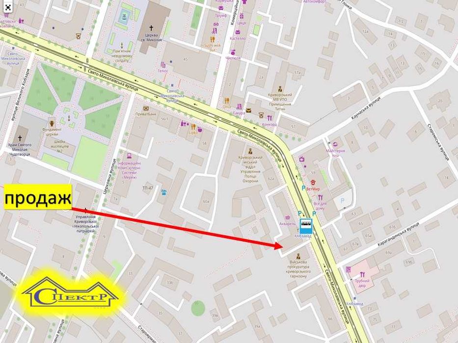 82 кв.м.  вул. Леніна(Свято-Миколаївська), 5 кабінетів .