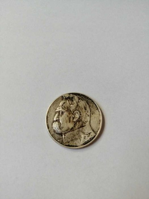 Moneta okolicznościowa 5 złotych 1935 Józef Piłsudski. Stan bardzo d.
