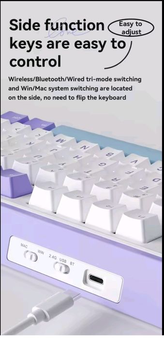 Ajazz AK980 PRO Оригінал механічні повнорозмірні  бездротові клавіат