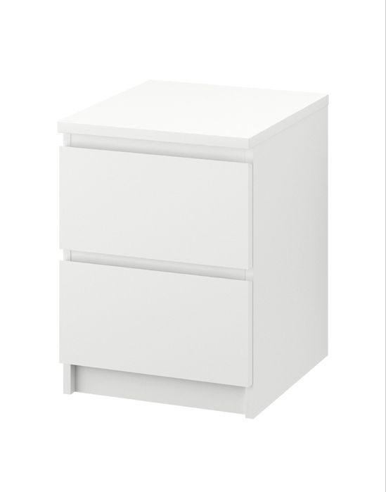 Dwie szafki nocne ikea malm białe
